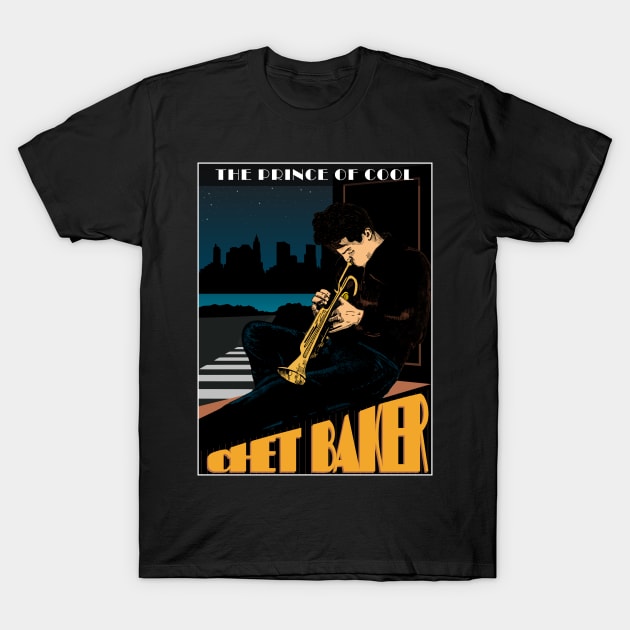 Chet Baker Poster Art T-Shirt by Seiglan